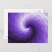Paars golf Abstract digitaal ontwerp Briefkaart (Voorkant / Achterkant)