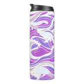 Paars golfpatroon thermosbeker (Geroteerd rechts)