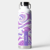 Paars Golfpatroon Waterfles (Voorkant)