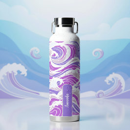 Paars Golfpatroon Waterfles