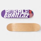 PAARS GORILLAZ-skateboard Persoonlijk Skateboard (Horizontaal)