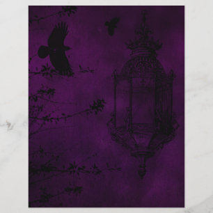 Paars-Gothic Crows-scrapbook