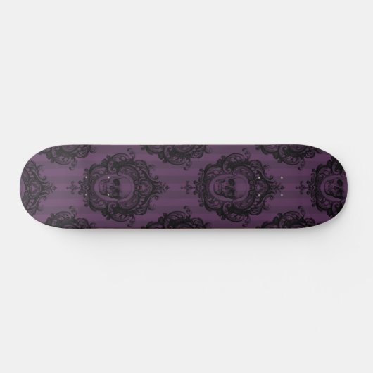 Paars gothic Dark Digital Pattern Persoonlijk Skateboard (Horizontaal)