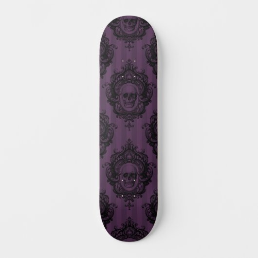 Paars gothic Dark Digital Pattern Persoonlijk Skateboard (Voorkant)