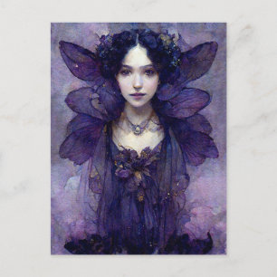 Paars Gothic Fairy Fantasy Art Briefkaart