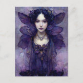 Paars Gothic Fairy Fantasy Art Briefkaart (Voorkant)