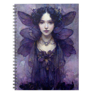 Paars Gothic Fairy Fantasy Art Notitieboek