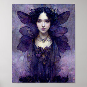Paars Gothic Fairy Fantasy Art Poster