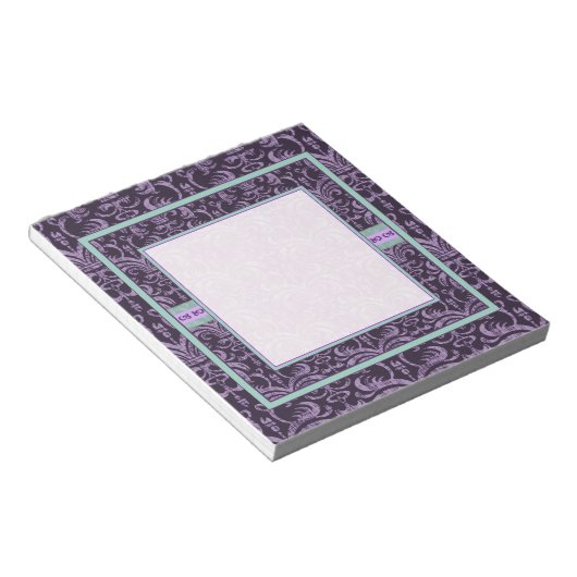 Paars Gothic Grunge Elegant Notitieblok (Schuin)