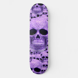 Paars-gothische schedel persoonlijk skateboard