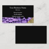 Paars-gothische schedel visitekaartje (Voorkant / Achterkant)