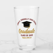 Paars Goud Afgestudeerde Gepersonaliseerde Afstude Glas (Voorkant)