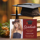 Paars Goud Afstudeerfoto 2025 Afgestudeerde Aankondiging