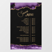 Paars Goud Agaat Diensten Menu Raamsticker (Vel)