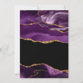 Paars & Goud Bewaar de Datum Kaart (Achterkant)