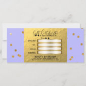 Paars & Goud Confetti Stippen Glam Cadeaubon (Achterkant)