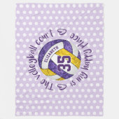 paars goud De volleybalrechtbank is mijn gelukkige Fleece Deken (Voorkant)