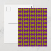 Paars & Goud Diamant Glitter Briefkaart (Voorkant / Achterkant)