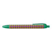 Paars & Goud Diamant Glitter Zwarte Inkt Pen (Bovenkant)