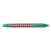 Paars & Goud Diamant Glitter Zwarte Inkt Pen (Achterkant)