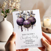 Paars & Goud Elegant Kerstfeest Kaart