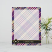 Paars, goud en blauw Tartan (Staand voorkant)