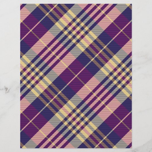 Paars, goud en blauw Tartan (Achterkant)