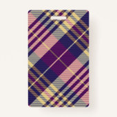 Paars, goud en blauw Tartan Badge (Achterkant)