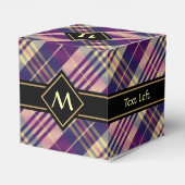 Paars, goud en blauw Tartan Bedankdoosjes (Achterkant)