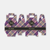 Paars, goud en blauw Tartan Bedankdoosjes (Uitgevouwen)