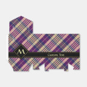 Paars, goud en blauw Tartan Bedankdoosjes (Uitgevouwen)