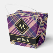 Paars, goud en blauw Tartan Bedankdoosjes (Achterkant)