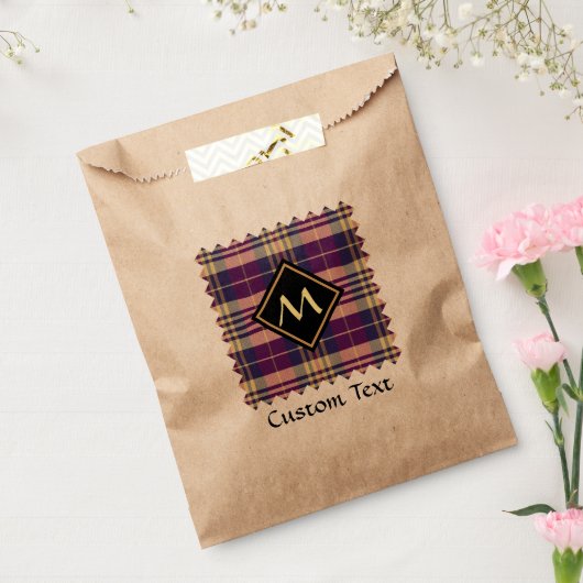 Paars, goud en blauw Tartan Bedankzakje (Gezegeld)