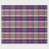 Paars, goud en blauw Tartan Cadeaupapier (Vlak)