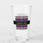 Paars, goud en blauw Tartan Glas (Achterkant)