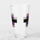 Paars, goud en blauw Tartan Glas (Links)