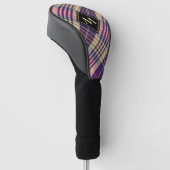 Paars, goud en blauw Tartan Golfheadcover