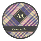 Paars, goud en blauw Tartan Hockey Puck (Voorkant)