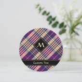 Paars, goud en blauw Tartan Kaart (Staand voorkant)