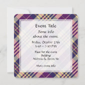 Paars, goud en blauw Tartan Kaart (Achterkant)