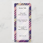 Paars, goud en blauw Tartan Kaart (Achterkant)