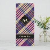 Paars, goud en blauw Tartan Kaart (Staand voorkant)