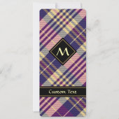 Paars, goud en blauw Tartan Kaart (Voorkant)