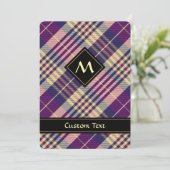 Paars, goud en blauw Tartan Kaart (Staand voorkant)