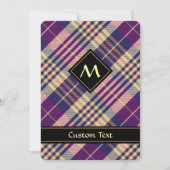 Paars, goud en blauw Tartan Kaart (Voorkant)