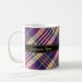Paars, goud en blauw Tartan Koffiemok (Links)