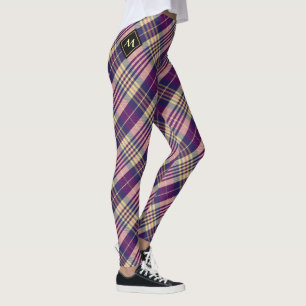 Paars, goud en blauw Tartan Leggings