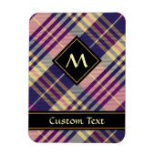 Paars, goud en blauw Tartan Magneet (Verticaal)