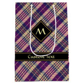 Paars, goud en blauw Tartan Medium Cadeauzakje (Achterkant)