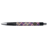 Paars, goud en blauw Tartan Pen (Voorkant)